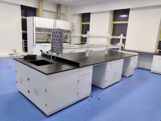 Bon prix Banque de laboratoire en acier industriel, acier laminé à froid de 1,0 mm avec revêtement époxy, charnières DTC en ligne
